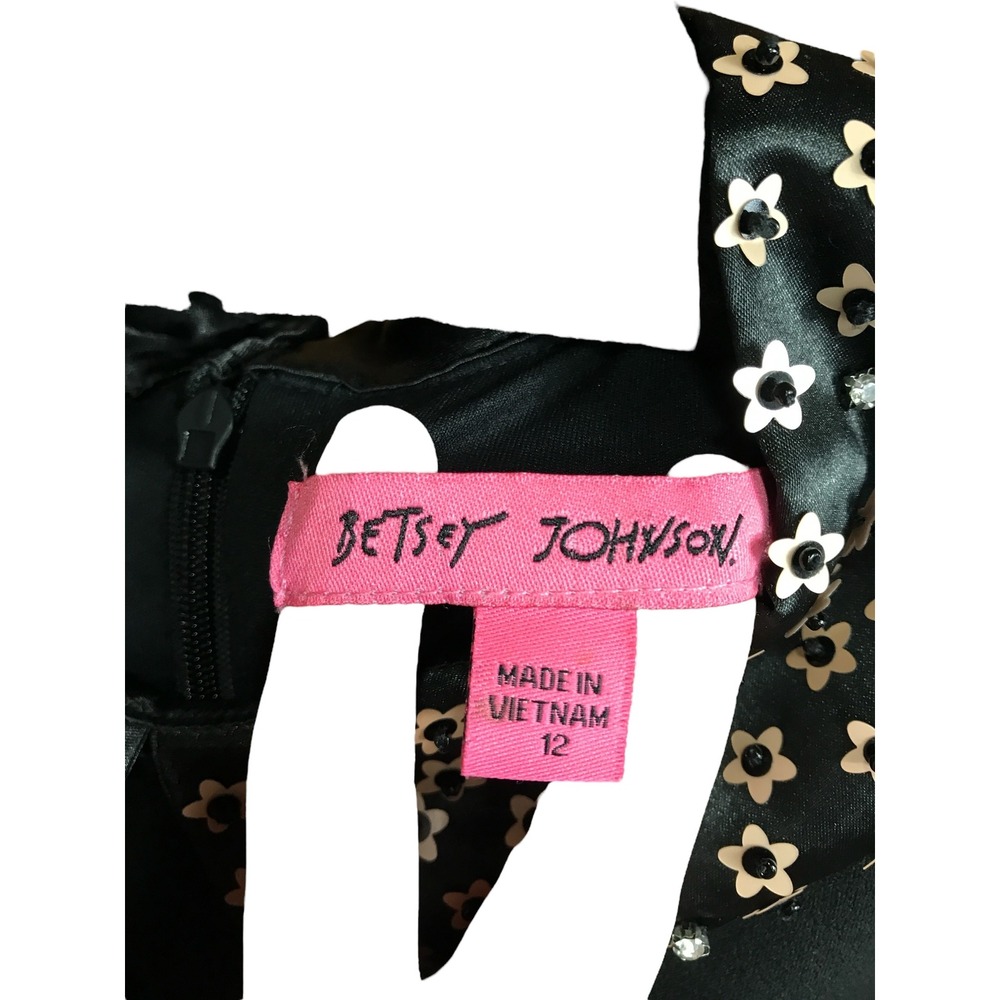 Betsey Johnson Black‎ Lined Sleeveless high Neck Dress - Picture 3 of 4